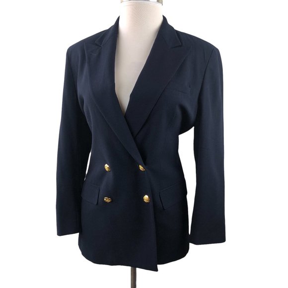 Lauren Ralph Lauren Jackets & Blazers - Lauren Ralph Lauren Wool Double Breasted Blazer Suit Jacket Navy Size 14 H11870